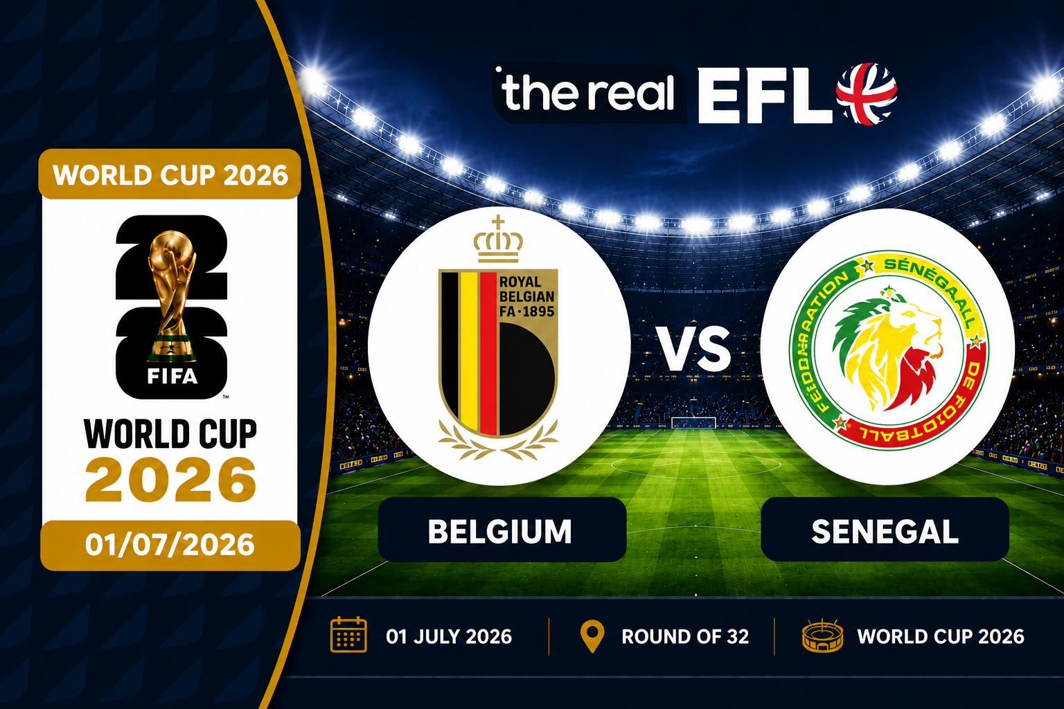 Belgium vs Senegal World Cup Prediction Banner
