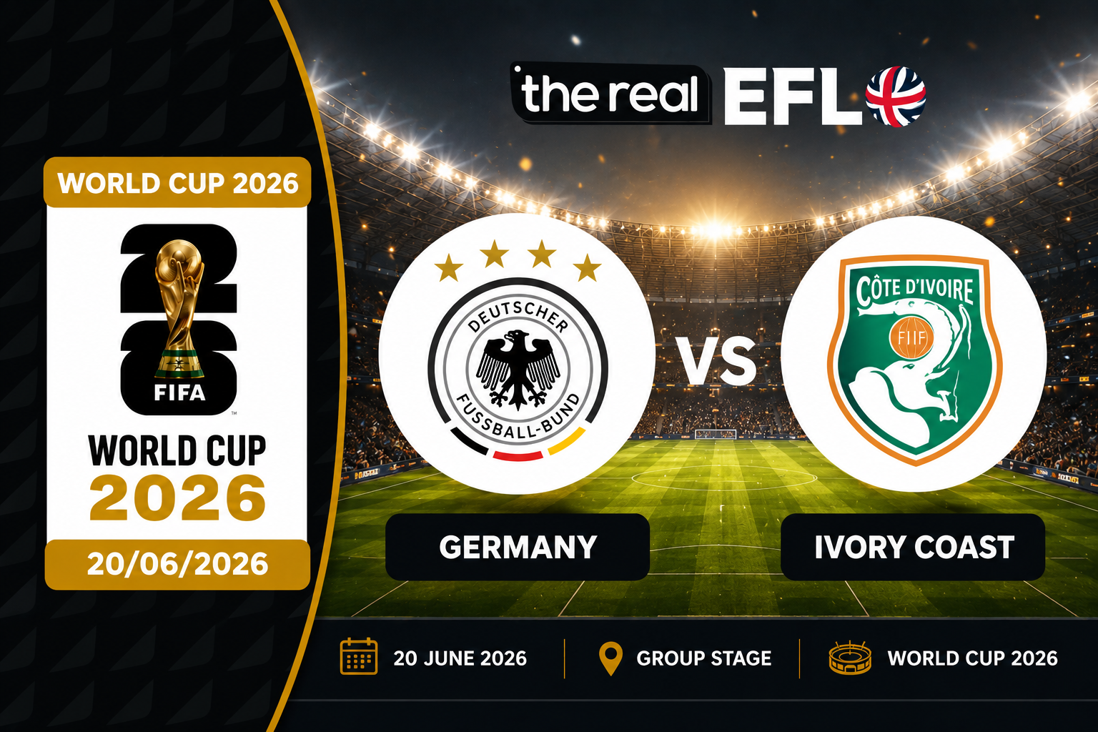 Germany vs Ivory Coast World Cup Prediction Banner