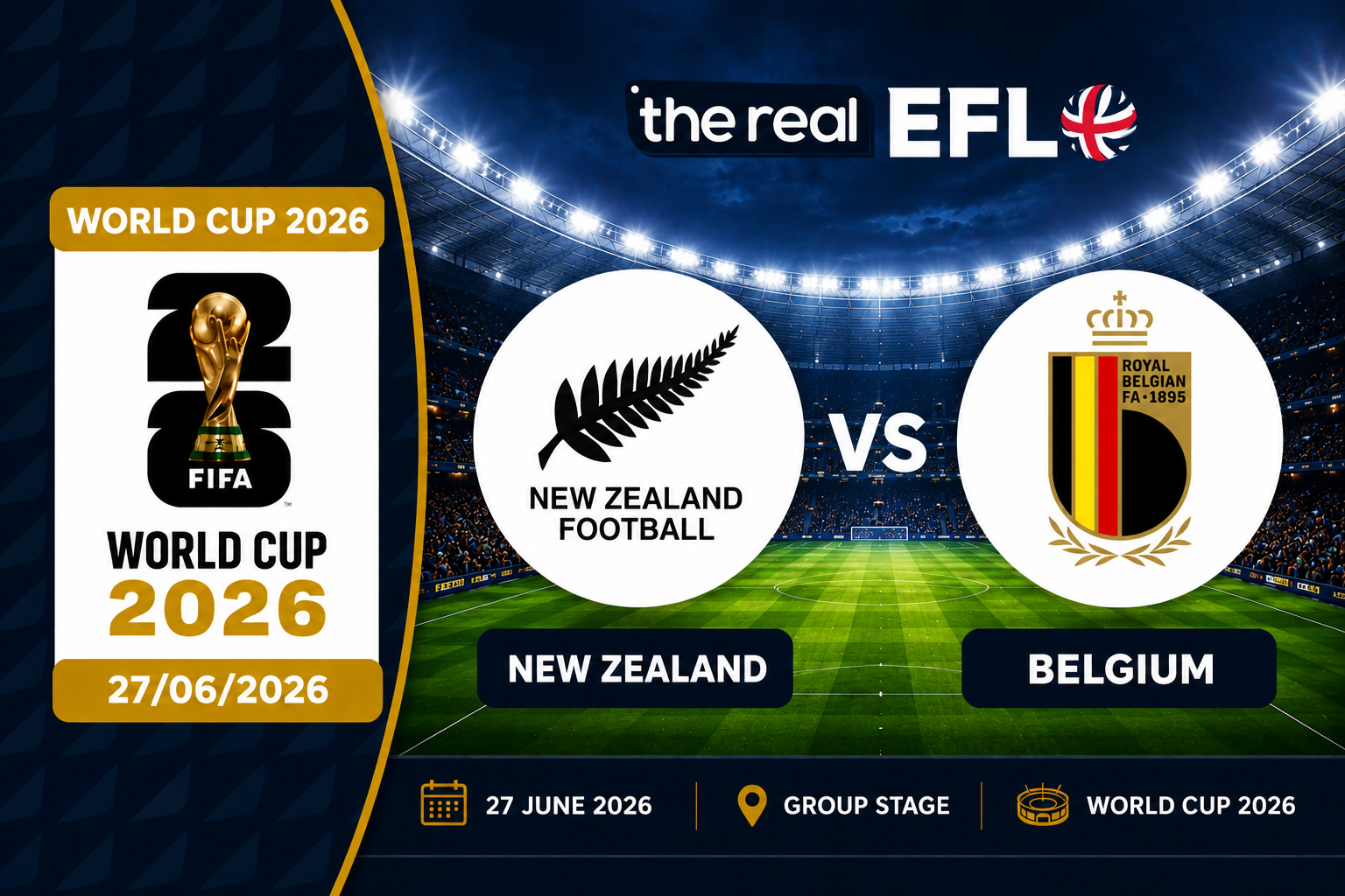 New Zealand vs Belgium World Cup Prediction banner