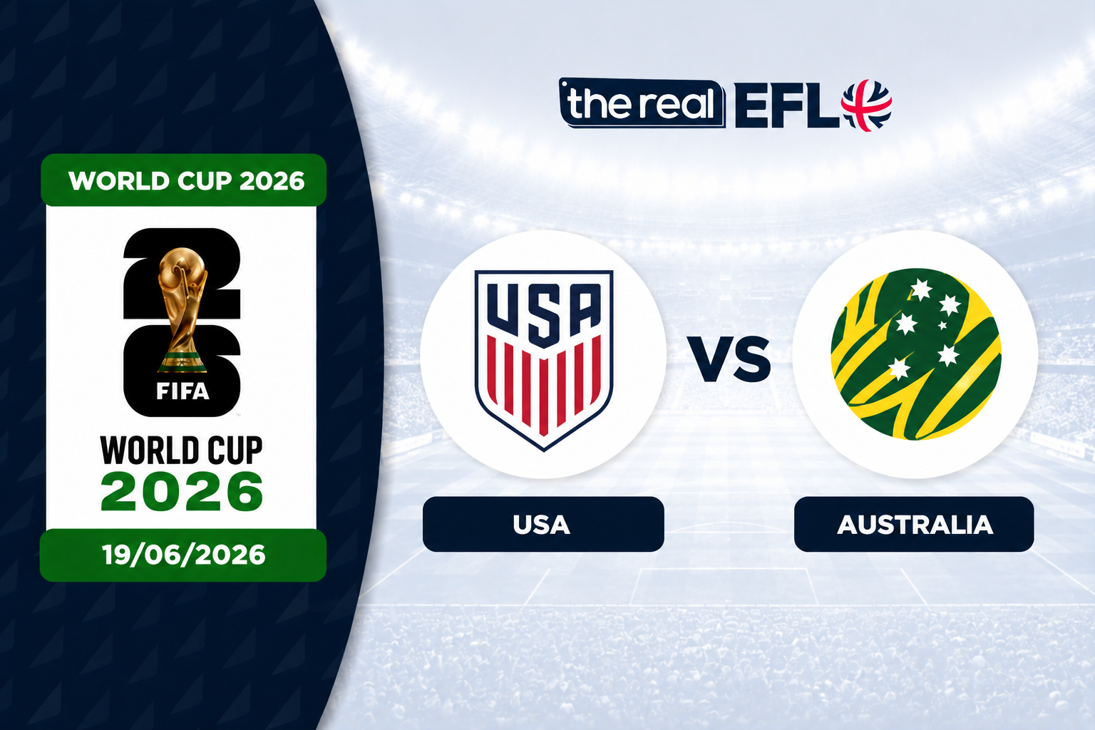 USA vs Australia World Cup Prediction Banner